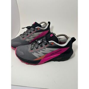 Salomon Sense Ride 5 Womens Trail Running Shoes Gray Pink 473859 Size 8.5